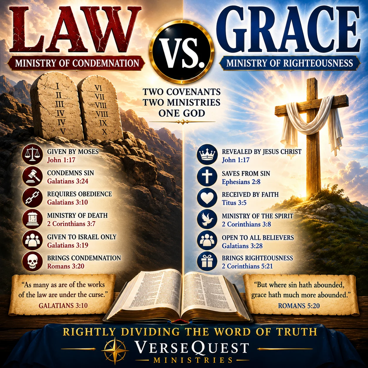 Law vs. Grace Chart — KJV Rightly Divided