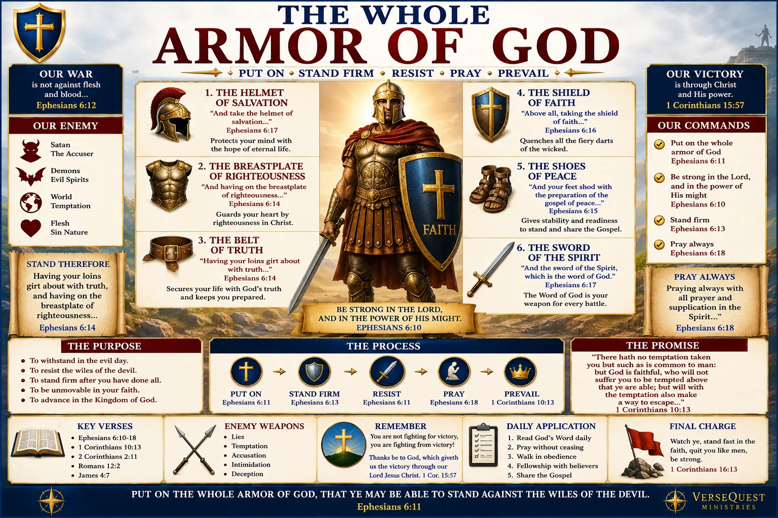 The Whole Armor of God Chart — KJV Bible Study