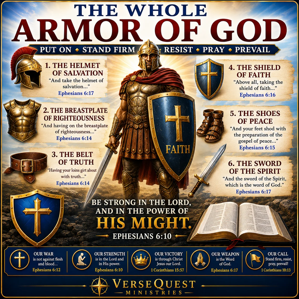The Whole Armor of God Chart — KJV Bible Study