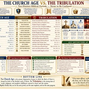 Pretribulation Rapture Bible chart showing the Church Age, Rapture, seven-year Tribulation, Second Coming, and millennial Kingdom.