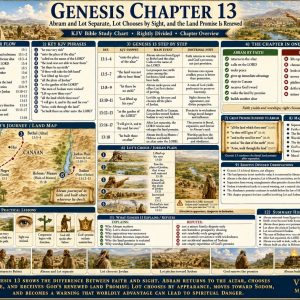 Abram and Lot Bible chart explaining Genesis 13, spiritual restoration, Lot’s choice by sight, separation, Sodom, and God’s promise to Abram.