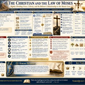 Mosaic law versus Church-age grace chart covering Israel, the Body of Christ, Sabbath laws, ordinances, liberty, and the law of Christ.