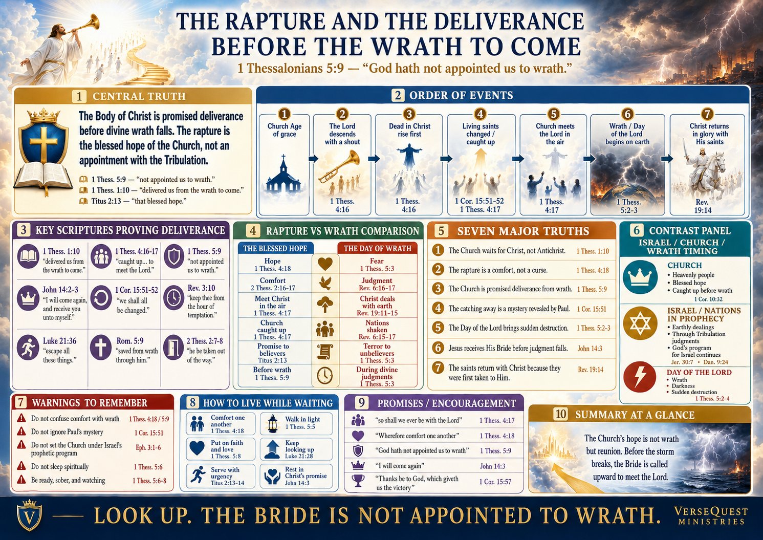 The Rapture and the Deliverance Before the Wrath to Come – Printable Bible Study Chart