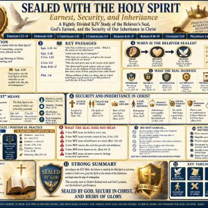 Holy Spirit seal Bible chart showing believers owned by God, secure in Christ, heirs with Christ, and sealed unto the day of redemption.