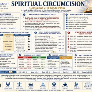 Circumcision made without hands Bible chart showing the believer in Christ, complete in Him, spiritually baptized, and separated from Adamic condemnation.