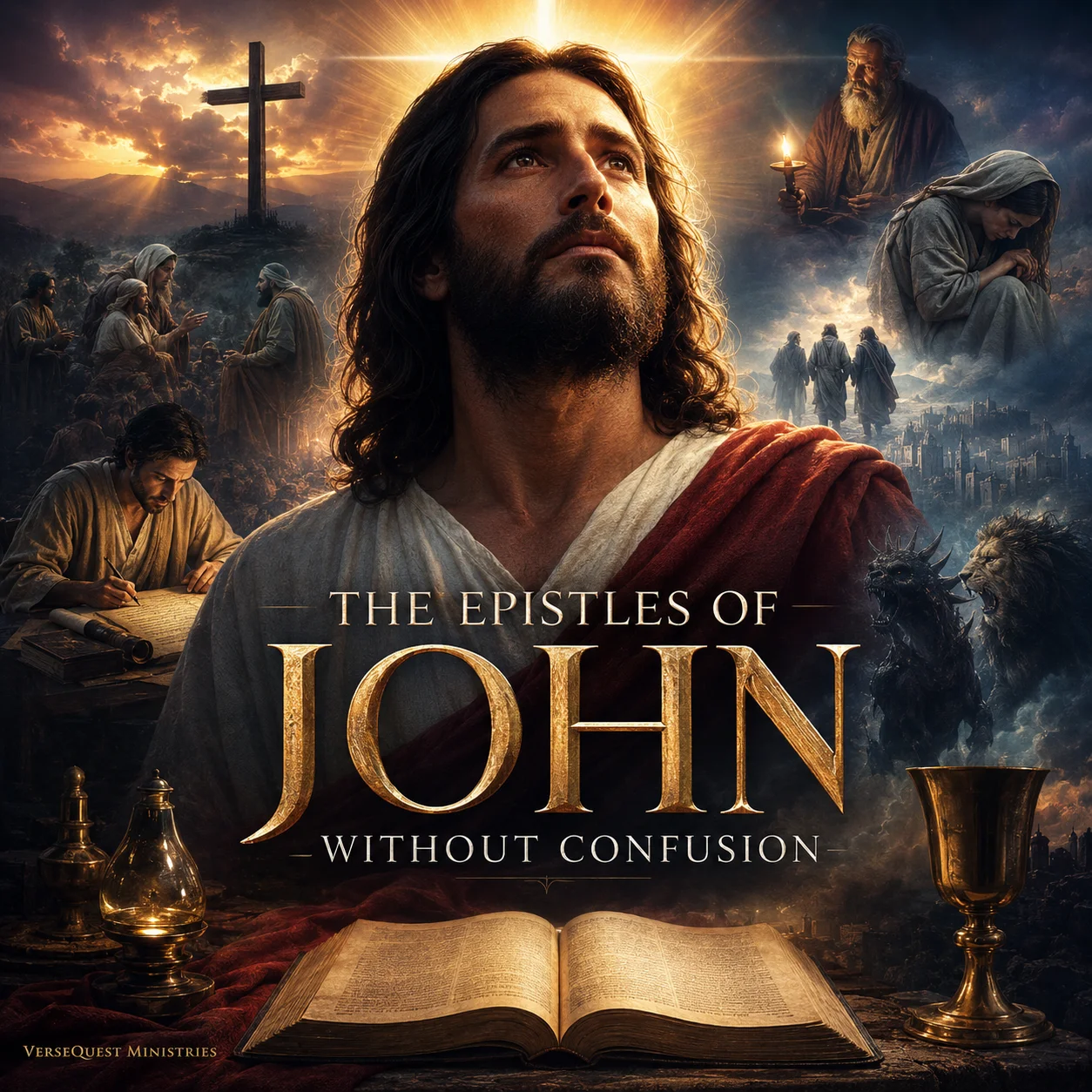 The Epistles of John Without Confusion: A 369-Page KJV Bible Study Commentary