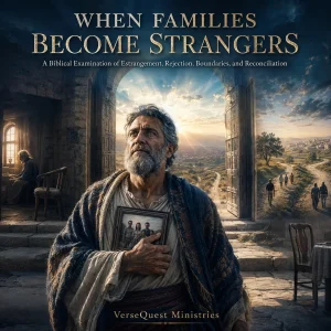 When Families Become Strangers biblical family estrangement PDF book featuring a grieving man holding a family photograph.