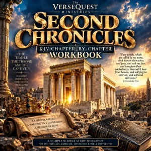 2 Chronicles KJV Chapter-by-Chapter Workbook cover featuring Solomon's Temple and ancient Jerusalem imagery.