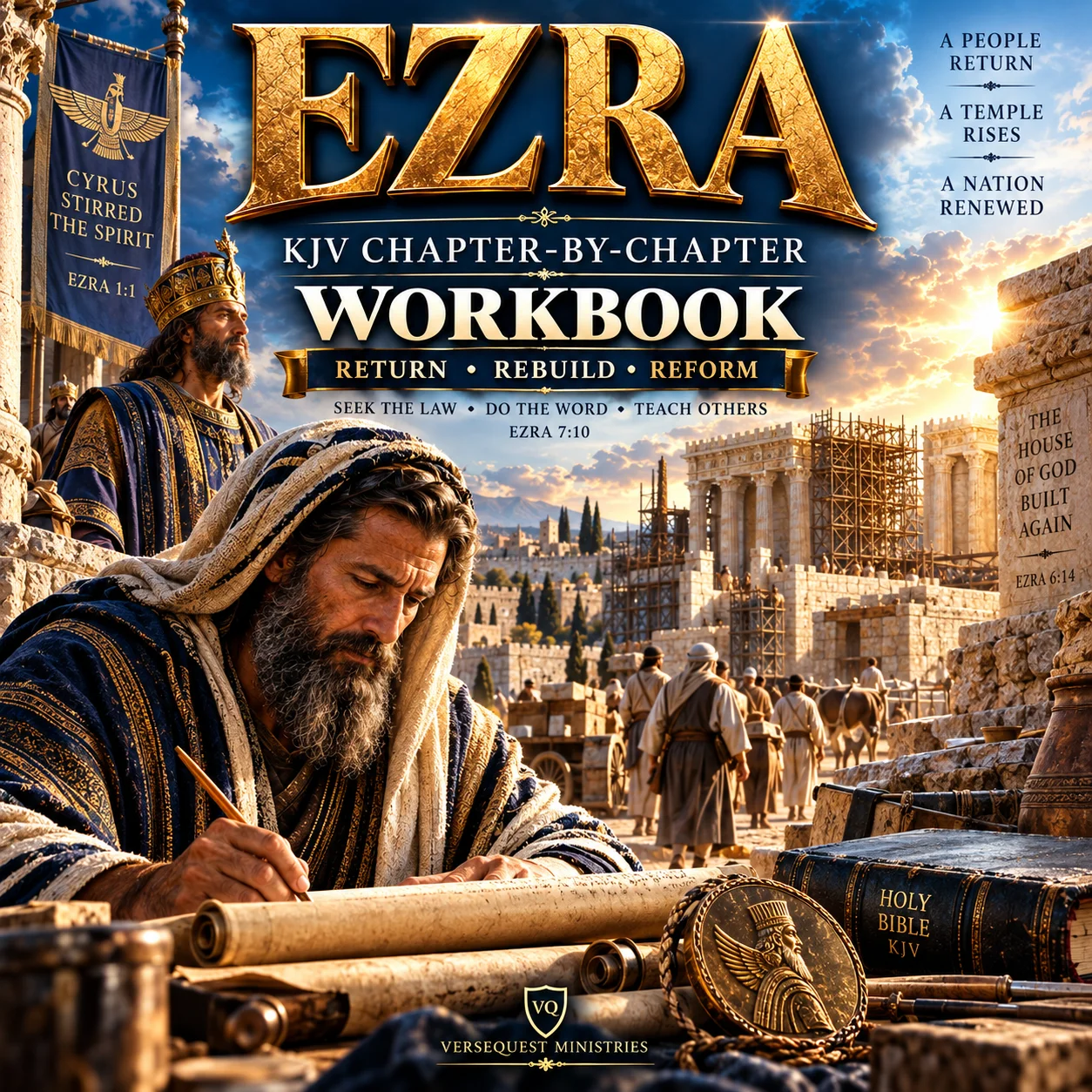 Ezra KJV Chapter-by-Chapter Workbook