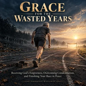 Grace for the Wasted Years KJV PDF cover showing an older runner leaving ruins behind and approaching a sunlit finish line.