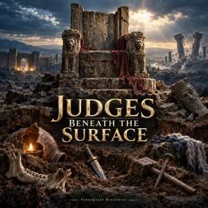 Judges Beneath the Surface KJV Bible study book featuring ancient Judges-era ruins and buried biblical artifacts.