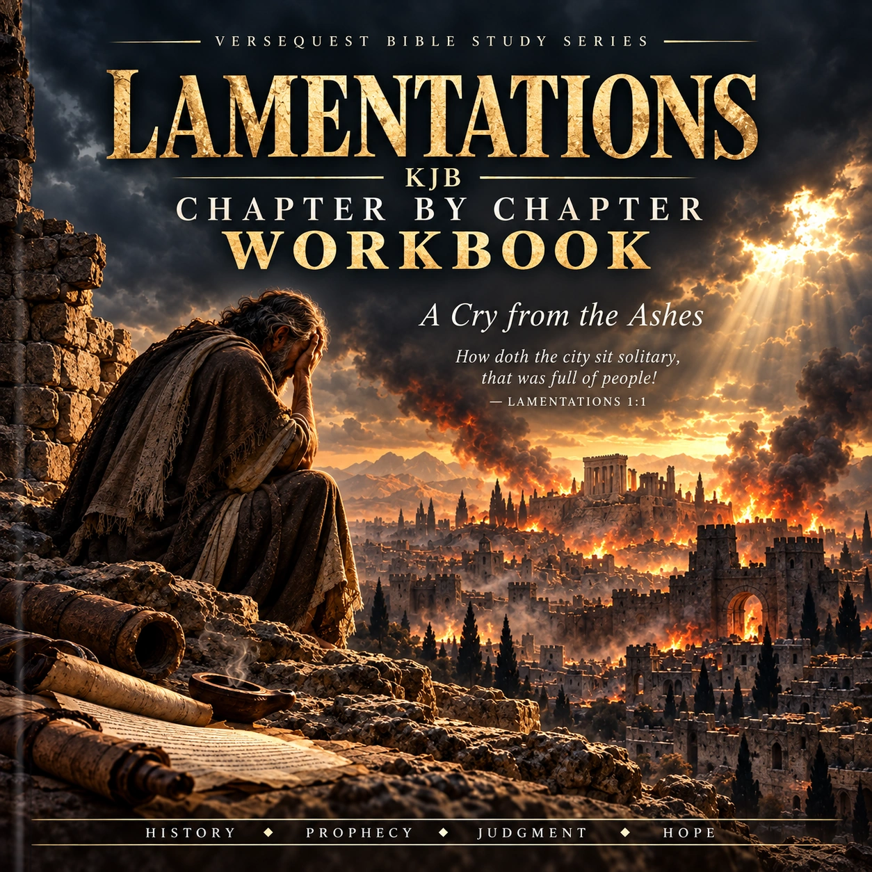 Lamentations KJB Chapter-by-Chapter Workbook — Complete 375-Page Bible Study Curriculum