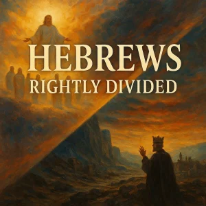 A symbolic image showing Mount Sion, fire, clouds, and heavenly light, representing the prophetic themes in the Hebrews Rightly Divided series.