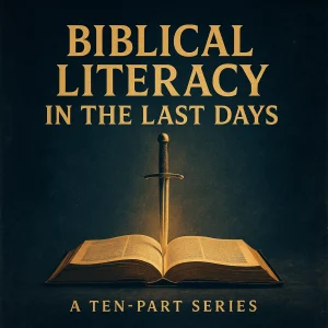 Biblical Literacy in the Last Days series cover—10-part study equipping believers to stand on Scripture amid deception, false teachers, and spiritual drift.