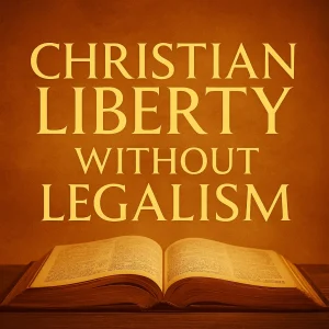 Square digital image titled Christian Liberty Without Legalism, representing freedom in Christ without legalistic bondage or license to sin.