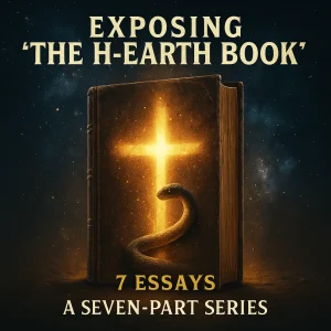 Movie poster for VerseQuest’s 7-part series ‘Exposing The H-Earth Book,’ revealing false light, esotericism, and deception vs. Christ’s truth.