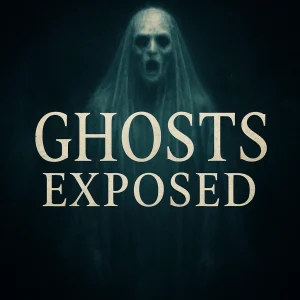 A chilling ghostly face with a sinister sneer, representing demonic deception exposed through Scripture in the Ghosts Exposed essay series.