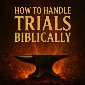How to Handle Trials Biblically series cover featuring fire and anvil illustration.