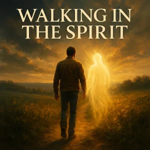 Walking in the Spirit series poster showing a believer’s journey of faith, overcoming the flesh and living in the power of the Holy Spirit.
