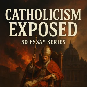 A radiant King James Bible breaks through the darkness of the Vatican, symbolizing Scripture exposing Catholic tradition and revealing the truth of God’s Word.