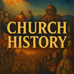 Church History series cover showing the battle between truth and tradition from Pentecost to modern apostasy — the story of God’s preserved Church.