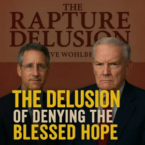 Promotional poster for The Delusion of Denying the Blessed Hope — exposing false rapture teachings and defending the true Blessed Hope in Christ.