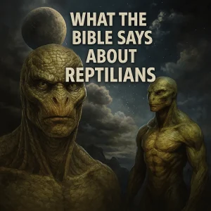 Digital artwork of reptilian figures beneath cosmic light, representing the serpent’s seed war from Genesis to Revelation in the VerseQuest series.