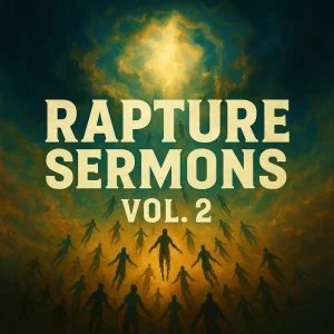 Rapture Sermons Vol. 2 cover showing believers rising toward a radiant heavenly light in a dramatic Rapture scene.