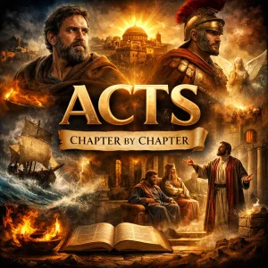 Acts Chapter by Chapter Bible study series cover illustrating the transition from Israel to the Church Age in the Book of Acts.