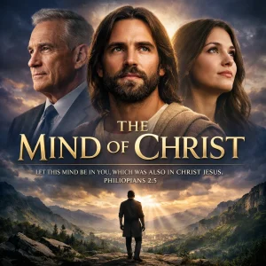 Cinematic poster for The Mind of Christ Bible series on renewed thinking, spiritual growth, and Christ-centered discernment.