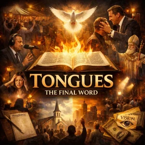 Tongues - The Final Word cinematic series poster exposing false charismatic tongues through Scripture, signs, order, interpretation, and truth.