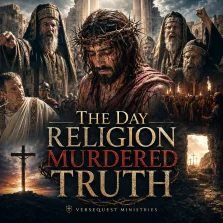 Cinematic KJV Bible study poster showing Jesus crowned with thorns as Israel’s religious leaders demand His crucifixion in John 19:15.