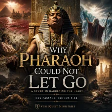 Pharaoh standing defiantly amid the plagues of Egypt while Moses leads Israel toward the parted Red Sea, illustrating Pharaoh’s hardened heart in Exodus 8–14.