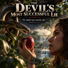The Devil’s Most Successful Lie, Genesis 3:4, Ye Shall Not Surely Die, Satan’s First Lie, Serpent in the Garden of Eden, Genesis 3 Bible Study, Satan and Deception, The Fall of Man, Sin and Death, Wages of Sin, Biblical Judgment, Spiritual Deception, False Religion, Satan Questions God’s Word, Garden of Eden, Death Through Sin, Cross of Jesus Christ, Eternal Life in Christ, Rightly Dividing Scripture, KJV Bible Study